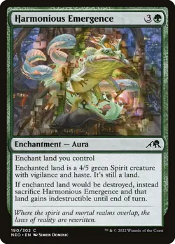 MTG Magic NEO Kamigawa Neon Dynasty - 1x EN NM 190 C Harmonious Emergence - Image 1