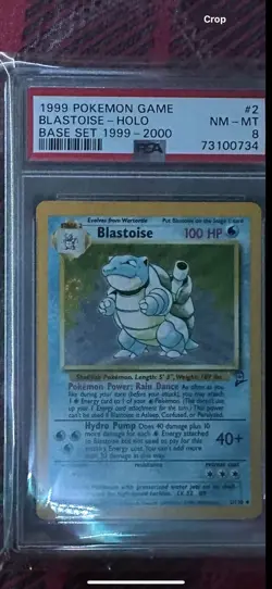 Pokemon Base Set 2 Holo Blastoise Holo 2 PSA 8 - Image 1