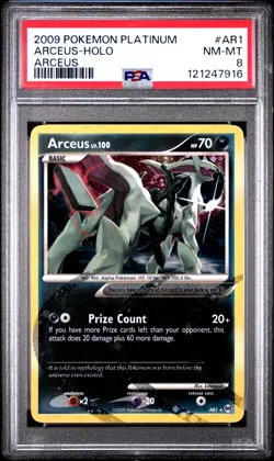 2009 POKEMON PLATINUM ARCEUS #AR1 HOLO PSA 8 NM #121247916 - Image 1