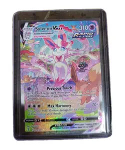 sylveon vmax 212/203 alt art secret rare evolving skies damaged crease pokemon - Image 1