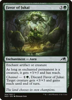 MTG Magic NEO Kamigawa Neon Dynasty - 1x EN NM 184 C Favor of Jukai - Image 1