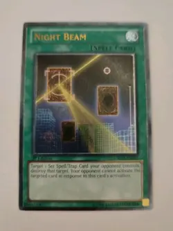 YuGiOh Night Beam GAOV-EN055 1st Edition Ultimate Rare Galactic Overlord - Image 1