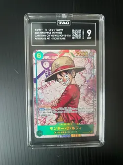 Monkey D Luffy OP13-118 Secret Rare Alt Art TAG 9 One Piece Japanese - Image 1