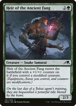 MTG Magic NEO Kamigawa Neon Dynasty - 1x EN NM 191 C Heir of the Ancient Fang - Image 1