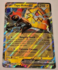 Tapu Koko ex 068/182 Pokemon Paradox Rift Double Rare Holofoil NM - Image 3