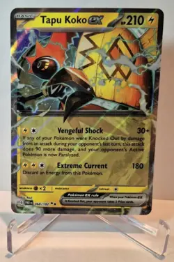Tapu Koko ex 068/182 Pokemon Paradox Rift Double Rare Holofoil NM - Image 5
