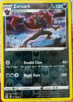 Zoroark Reverse Holo - 171/264 - Fusion Strike Pokemon 2021 - Image 1