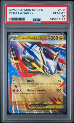 2025 POKEMON MEG EN-MEGA EVOLUTION #100 MEGA LATIAS EX PSA 10 LOW POP (FREE S&H) - Image 1