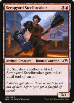 MTG Magic NEO Kamigawa Neon Dynasty - 1x EN NM 160 C Scrapyard Steelbreaker - Image 1