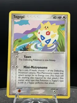2004 Pokemon TEAM ROCKET RETURNS - #50 Togepi NM - Image 1