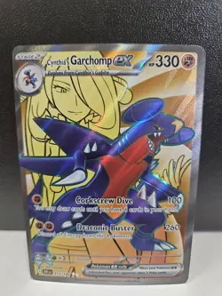 Pokemon TCG Cynthia's Garchomp EX 215/182 Destined Rivals Ultra Rare - Image 1