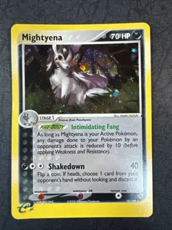 Mightyena 10/109 Ruby and Sapphire Reverse Holo Pokemon - Image 1