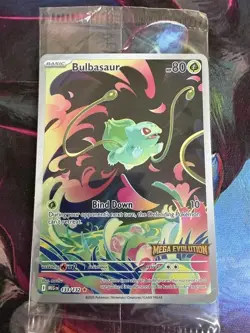 Bulbasaur 133/132 Mega Evolution Stamped Promo (box topper) - Pokemon - SEALED - Image 1