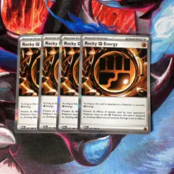 4 x Rocky Energy 087/088 Holo Play Set Mega Evolution Perfect Order Pokemon TCG - Image 1