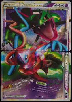 Pokemon Rayquaza 89 & Deoxys 90 Legend Set Clash at the Summit Rare Nintendo MP - Image 1