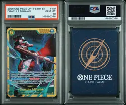 2026 ONE PIECE OP14-EB04-THE AZURE SEA'S SEVEN #119 DRACULE MIHAWK PSA 10 - Image 3
