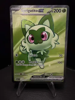 Pokemon TCG Sprigatito EX SV1 Ultra Rare Foil 251/217 Basic HP200 2024 Card - Image 1