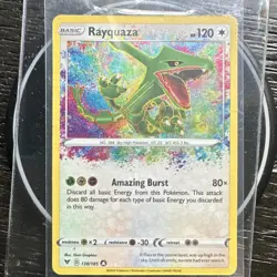 Pokemon Rayquaza 138/185 Amazing Rare Holo Swsh04 Vivid Voltage TCG Card - Image 1