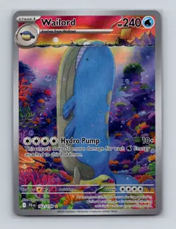 Wailord 162 2025 Pokemon Journey Together Illustration Rare Card NM+ (a2) - Image 1