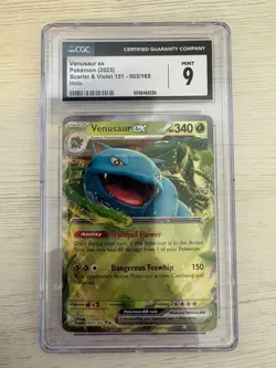 Venusaur Ex 003/165 151 CGC Graded Mint 9 Pokemon Graded Card - Image 1