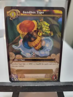 WoW TCG Sanbox Tiger Loot Card Unscratched - Image 1