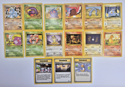 Lot of 15 1990s Pokemon Cards includes Charmander, Meowth & Others - Image 1