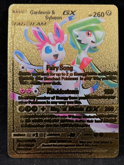 Pokemon - Gardevoir & Sylveon GX - Tag Team - Gold Foil - Fan Art -Card #130/234 - Image 1