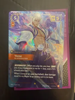 League of Legends Riftbound Yone Signature English Foil Card 233*/221 - Image 1