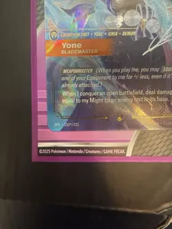 League of Legends Riftbound Yone Signature English Foil Card 233*/221 - Image 3