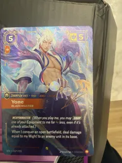 League of Legends Riftbound Yone Signature English Foil Card 233*/221 - Image 5