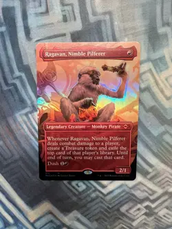 MTG Borderless Foil Ragavan, Nimble Pilferer NM- Unplayed Modern Horizons 2 - Image 1