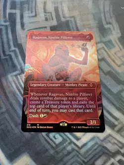 MTG Borderless Foil Ragavan, Nimble Pilferer NM- Unplayed Modern Horizons 2 - Image 2