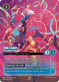 1x King Candy - Sweet Abomination - 218/204 - Enchanted - Holo Foil NM-Mint Disn - Image 1