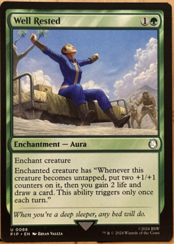 LIMITED EDITION Fallout PIP MtG Well Rested Unplayed NM - Image 1