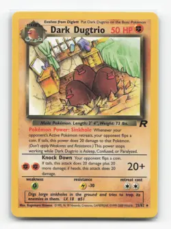 Pokemon TCG - Dark Dugtrio 23/82 Lightly Played Rare Team Rocket Unlimited - Image 1
