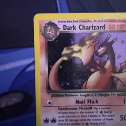 Dark Charizard 4/82 Holo Rare Team Rocket Pokemon Card WOTC Holo MP+ - Image 2