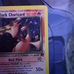 Dark Charizard 4/82 Holo Rare Team Rocket Pokemon Card WOTC Holo MP+ - Image 3