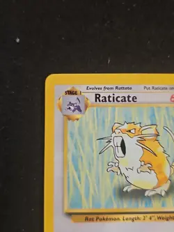Pokemon TCG Raticate Base Set Uncommon Card 40/102 LP-NM Condition - Image 2