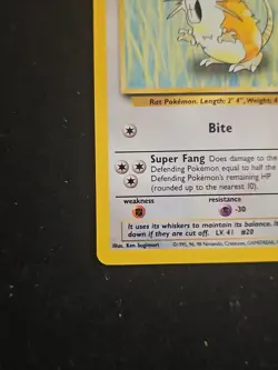 Pokemon TCG Raticate Base Set Uncommon Card 40/102 LP-NM Condition - Image 5