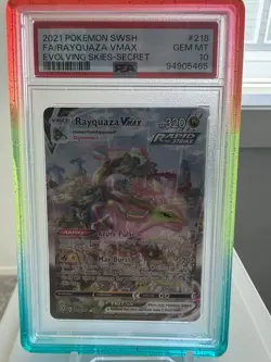 Pokemon 2021 Rayquaza VMAX 218/203 Alt Art Evolving Skies GEM MINT PSA 10 - Image 1