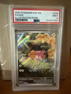 2024 POKEMON PAF EN-PALDEAN FATES ILLUSTRATION RARE #226 PAWMI PSA 9 - Image 1