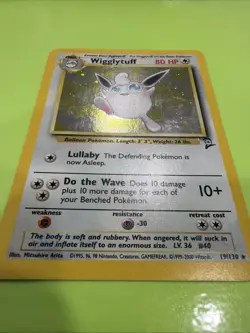 Wigglytuff 019/130 Base Set 2 Holo Nintendo Pokemon Hologram 2000 - Image 2
