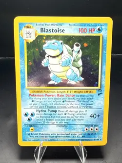 Pokemon TCG Blastoise 2/130 Base Set 2 Holo Rare WOTC Vintage LP - Image 2