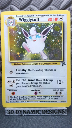 | Pokemon Wigglytuff 19/130 Holo Rare Base Set 2 WOTC 2000 LP 🔥 | - Image 1