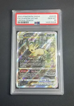 SEND AN OFFER 2023 - POKEMON CROWN ZENITH #GG35 FULL ART/LEAFEON VSTAR - PSA 10 - Image 3