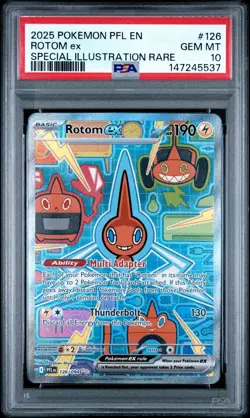 2025 POKEMON PFL EN-PHANTASMAL FLAMES SPECIAL ILLUSTRATION RARE ROTOM EX PSA 10 - Image 1