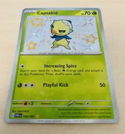 Capsakid 106/091 - SV4.5: Paldean Fates - Baby Shiny Holo Rare Pokemon TCG NM - Image 2