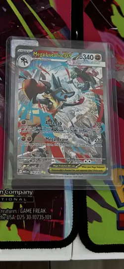 Pokemon Mega Lucario Ex Special Illustration Rare Holo 179/132 Me01 HP 340 - Image 1
