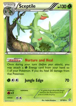 Sceptile Rare XY - Primal Clash 8/160 Pokemon TCG - Image 1