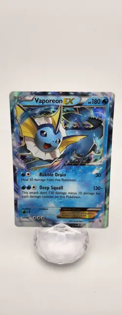 Pokemon TCG Vaporeon-EX Generations 24/83 Holo Rare EX LP 2016 - Image 1